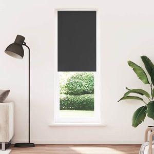 vidaXL Jaluză cu role opace negru 65x230 cm lățime material 60, 7 cm imagine