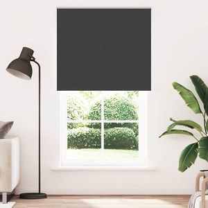 vidaXL Jaluză cu role opace negru 130x230 cm lățime material 126, 6 cm imagine