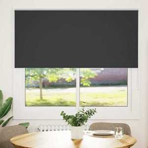 vidaXL Jaluză cu role opace negru 145x130 cm Lățime material 141, 6 cm imagine