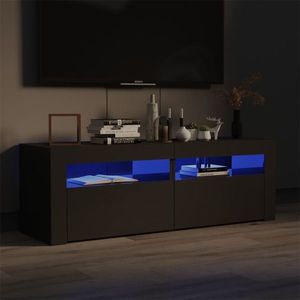 vidaXL Comodă TV cu lumini LED, gri extralucios, 120x35x40 cm imagine