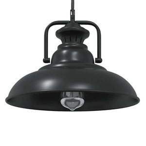 vidaXL Lampă suspendată E27 Negru Ø 31 cm Fier imagine