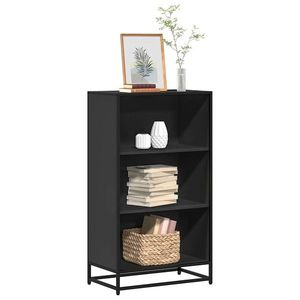 vidaXL Dulap cu cărți negru 60x35x107, 5 cm lemn prelucrat imagine