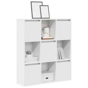 vidaXL Bibliotecă, alb, 89x24x101, 5 cm, lemn prelucrat imagine