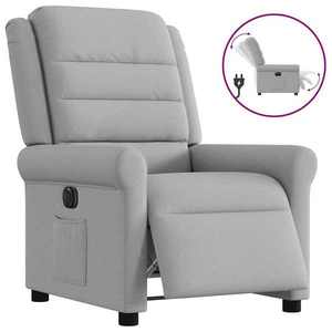 vidaXL Scaun reclinabil electric Cloud Grey Fabric imagine