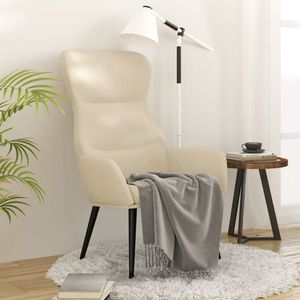 vidaXL Scaun de relaxare, crem, material textil imagine