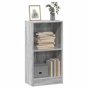 vidaXL Bibliotecă, gri sonoma, 40x24x76 cm, lemn prelucrat imagine