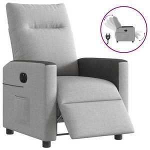 vidaXL Scaun reclinabil electric Cloud Grey Fabric imagine