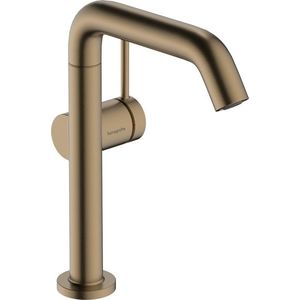 Baterie lavoar Hansgrohe Tecturis S 210 Fine pipa pivotanta CoolStart ventil click-clack bronz periat imagine