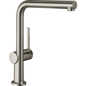 Baterie bucatarie Hansgrohe Talis M54 270 cu pipa extractibila inox imagine