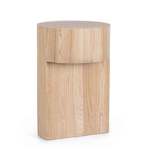 Masuta de cafea Stanwood, Bizzotto, Ø38 x 58 cm, MDF/furnir din lemn de frasin, natural imagine