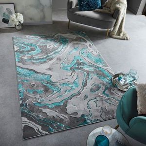 Covor Marbled Emerald, Flair Rugs, 80x150 cm, polipropilena/poliester, verde imagine