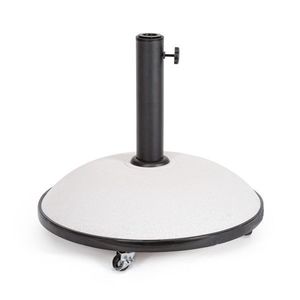 Baza cu roti pentru umbrela de gradina Barry, Bizzotto, 50 kg, Ø 70 cm, stalp Ø 58-48-38 mm, ciment, alb imagine