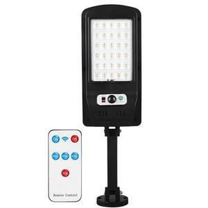 Lampa Solara Stradala 30 Led-uri Teno®, control prin telecomanda, exterior, negru imagine