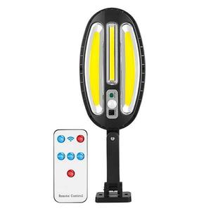 Lampa Solara Stradala 3 Led-uri Teno®, rotunda, control prin telecomanda, exterior, negru imagine