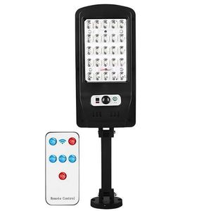 Lampa Solara Stradala 25 Led-uri Teno®, control prin telecomanda, exterior, negru imagine