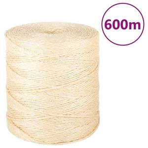 vidaXL Frânghie, 600 m, sisal 100%, 2 mm imagine