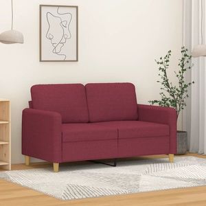 vidaXL Canapea cu 2 locuri, roșu vin, 120 cm, material textil imagine