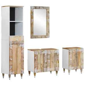 vidaXL Set mobilier de baie, 4 piese, lemn masiv de mango imagine