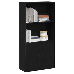 vidaXL Bibliotecă Stejar negru 60x24x120 cm Lemn prelucrat imagine