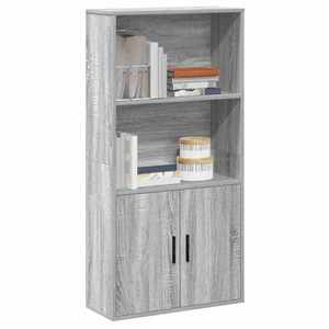 vidaXL Bibliotecă, gri sonoma, 60x24x120 cm, lemn prelucrat imagine