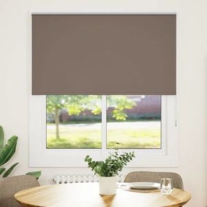 vidaXL Jaluză cu role opace cafea 125x130 cm lățime material 121, 6 cm imagine