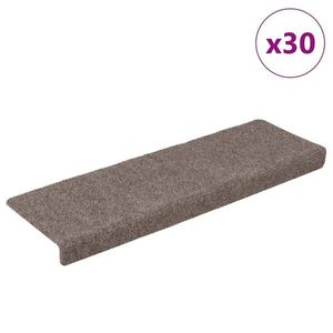 vidaXL Covorașe scară autoadezive 30 buc crem 65x21x4 cm imagine