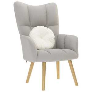 vidaXL Scaun de relaxare Cloud Grey Fabric imagine