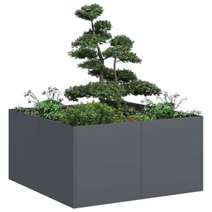 vidaXL Jardinieră Antracit 80x80x40 cm Oțel laminat la rece imagine