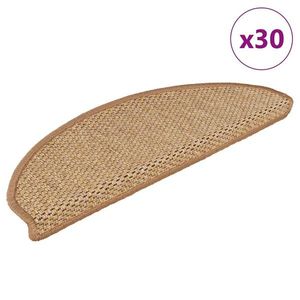 vidaXL Covorașe scară autoadezive aspect sisal 30 buc 65x21x4 cm sisal imagine