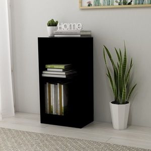 vidaXL Bibliotecă, negru, 40x24x75 cm, lemn prelucrat imagine