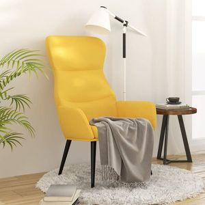 vidaXL Scaun de relaxare, galben muștar, material textil imagine