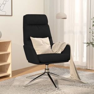 vidaXL Scaun de relaxare, negru, material textil imagine