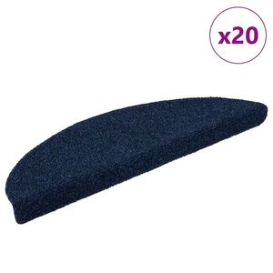 vidaXL Covorașe scară autoadezive 20 buc Navy 56x17x3 cm imagine