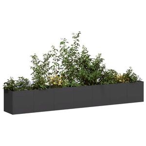 vidaXL Jardinier negru 280x40x40 cm Oțel laminat la rece imagine