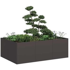 vidaXL Jardinier negru 120x80x40 cm Oțel imagine