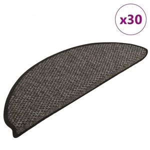 vidaXL Covorașe scări autoadezive, 30 buc. antracit 65x21x4 cm sisal imagine