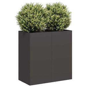 vidaXL Jardinier negru 80x40x80 cm Oțel laminat la rece imagine