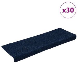 vidaXL Covorașe scară autoadezive 30 buc Navy 65x21x4 cm imagine