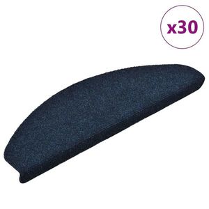 vidaXL Covorașe scară autoadezive 30 buc Navy 65x21x4 cm imagine