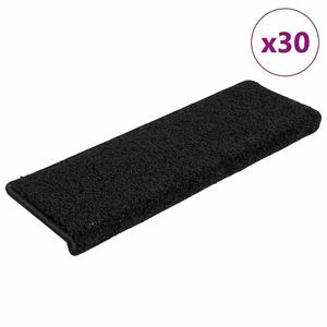 vidaXL Covorașe scară 30 buc 65x21x4 cm Negru imagine