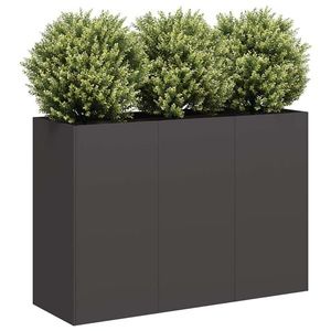 vidaXL Jardinier negru 120x40x80 cm Oțel laminat la rece imagine