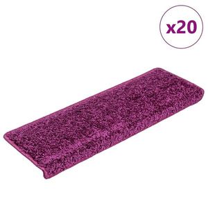 vidaXL Covorașe scară 20 buc 65x21x4 cm violet imagine