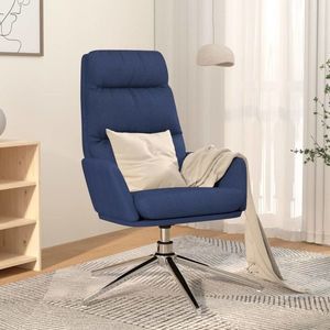 vidaXL Scaun de relaxare, albastru, material textil imagine