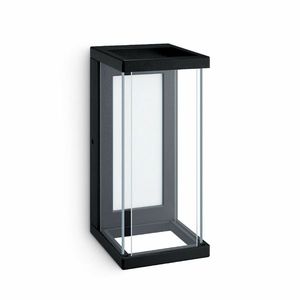 Lampă de perete Philips Ulyzo pentru exterior cu LED-uri 12 W 2700K, negru imagine