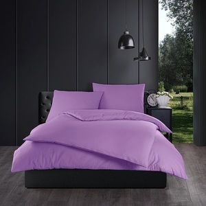 Lenjerie de pat din bumbac Culoare violet , 140 x200 cm, 70 x 90 cm imagine