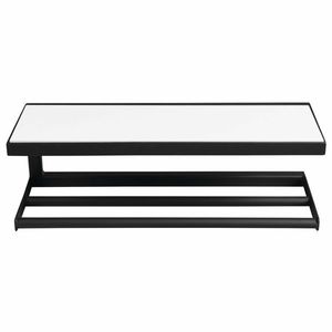 SAPHO Ska401 Raft de perete Ska 45 x 14 x 16 cm , negru mat cu blat MDF alb imagine