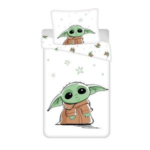 Lenjerie pat din bumbac Jerry Fabrics Star Wars Baby Yoda, 140 x 200 cm, 70 x 90 cm imagine