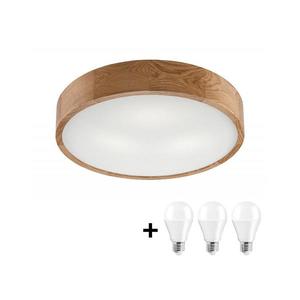 Plafonieră LED OAK 3xE27/10W/230V stejar d. 47 cm imagine