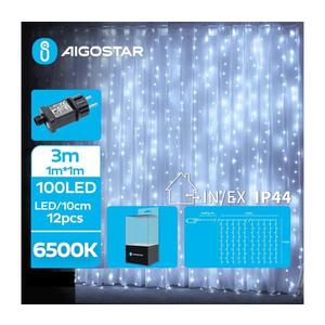 Instalație LED de Crăciun de exterior 100xLED/8 funcții 4x1m IP44 alb rece imagine