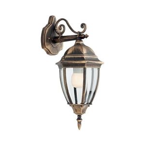 Lampă de perete de exterior Redo 9605 SEVILLA 1xE27/42W/230V IP44 auriu/patină imagine